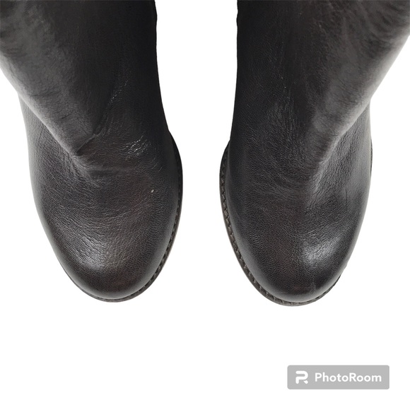 Lucky Brand Brown Leather Faux Fur Wedge Ankle Boot - Picture 3 of 11